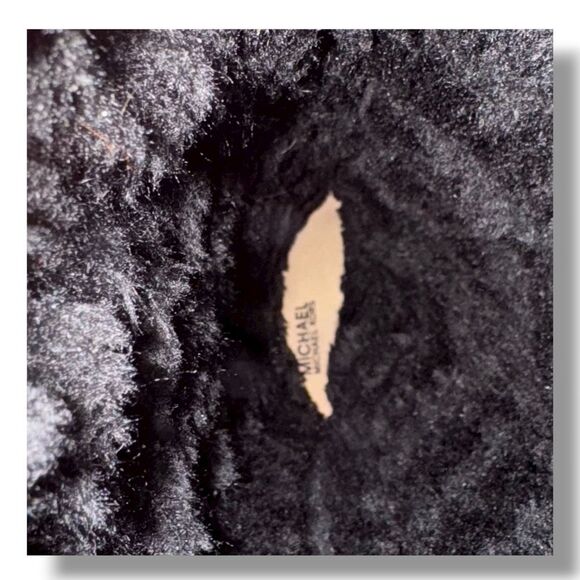 MICHAEL Michael Kors Calista Knee-High Platform Wedge Boots Faux Suede Faux Fur - Picture 9 of 9